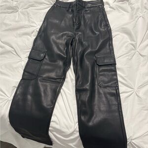 Express Black Faux Leather Pants